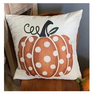 Pumpkin Decorative Pillow Cover Case Thanksgiving Farmhouse Cottage Fall Decor